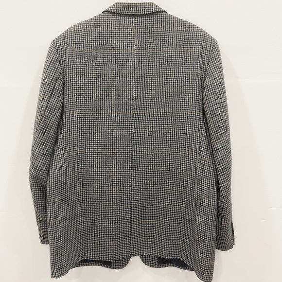 Pierre Balmain Wool Single Breasted Houndstooth Blazer Jacket 46 Long - Picture 2 of 11